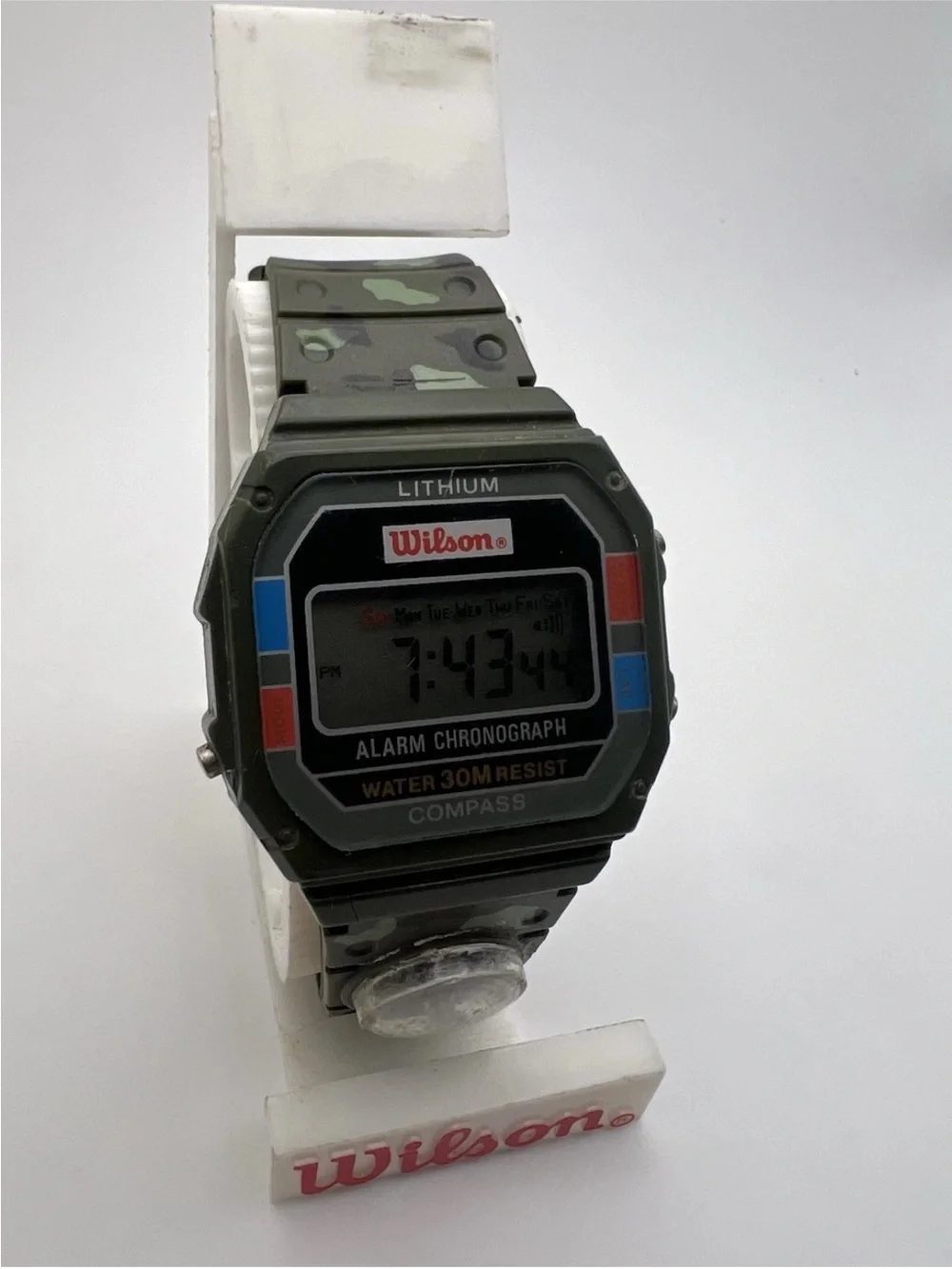 Wilson Digital Sport Watch in Green Camo with Black Dial Accents